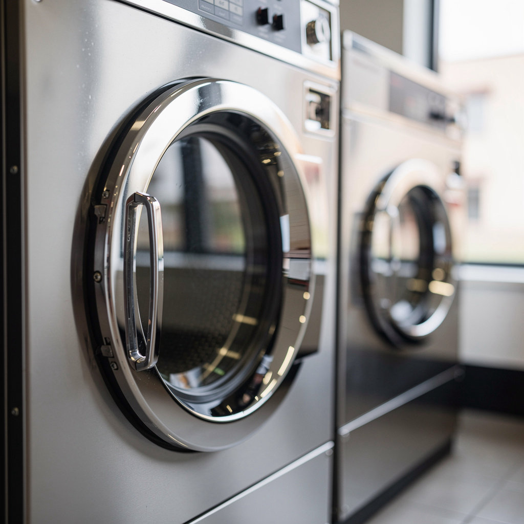 Betsy Brown Clean Laundry modern high-capacity washing machines and dryers in San Diego